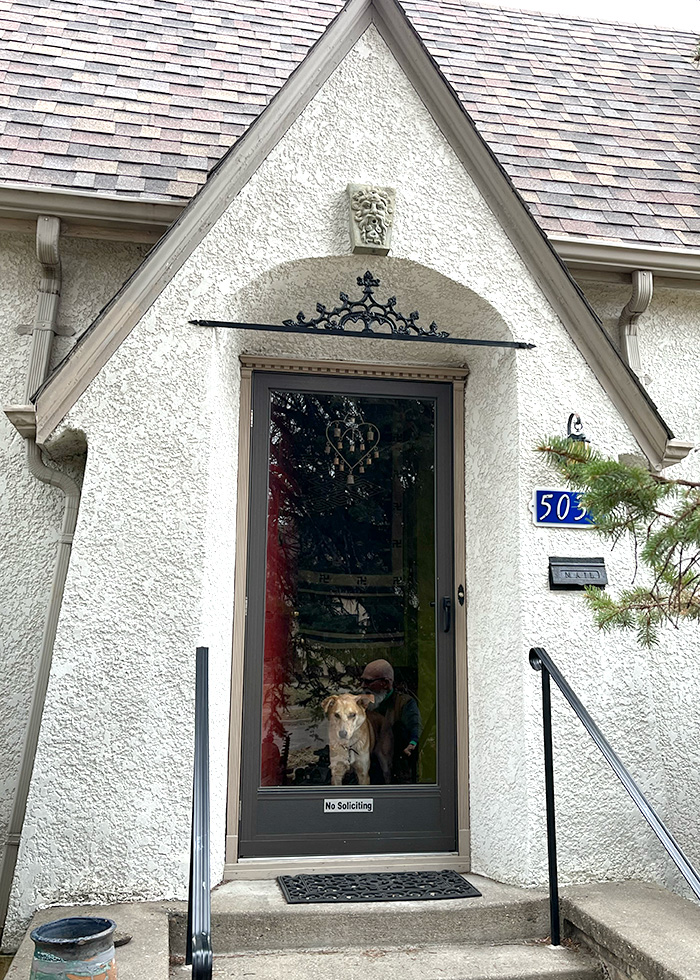 picture of newly mounted custom aluminum crest