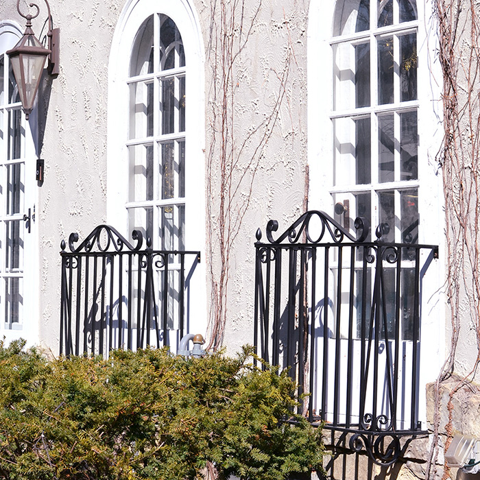 vintage restored window railings