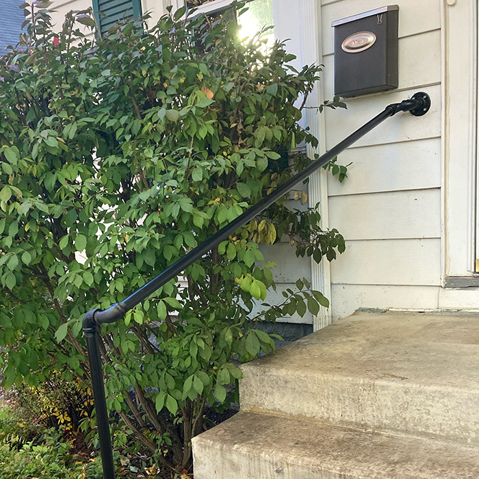 Industrial pipe hand railing